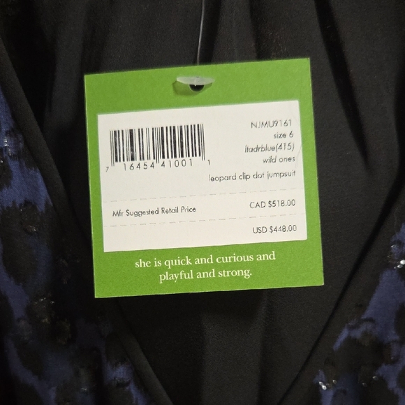 Kate Spade Leopard Clip Dot Jumpsuit‎ - Picture 2 of 3